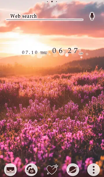 Flower Field at Sunset Home Screen