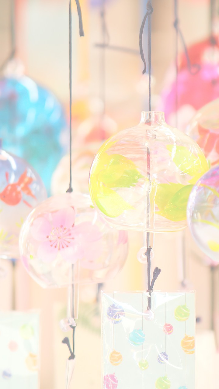 カラフルな風鈴