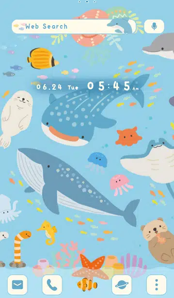 かわいい水族館 ホーム画面
