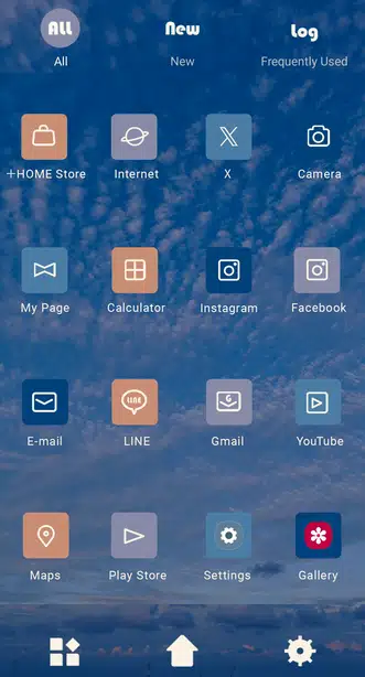 Sunset colored Drawer (App list)