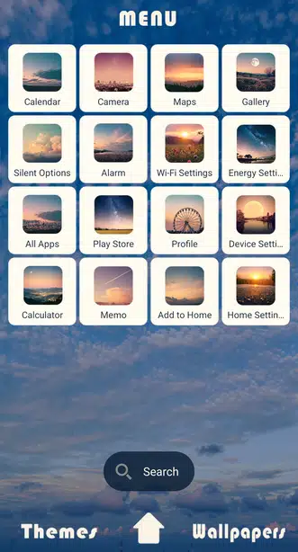 Sunset colored Menu