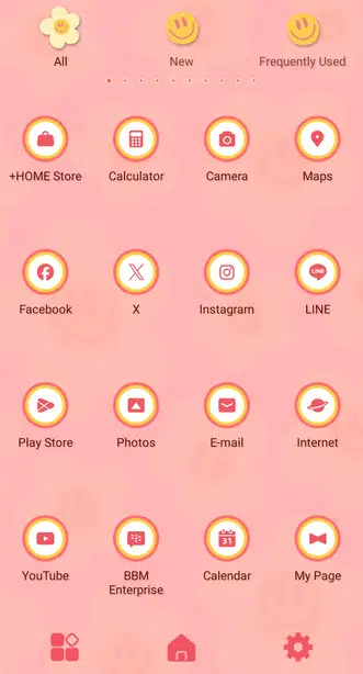 Smiley Flowers Drawer (App list)