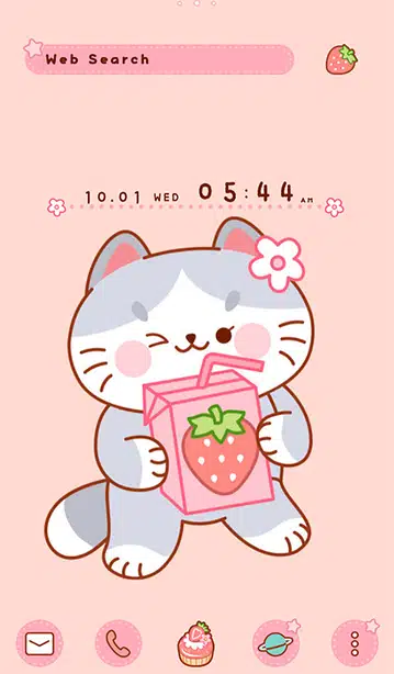 Strawberry Cats> Home Screen