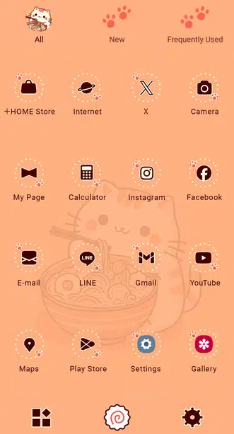 Ramen-Loving Cat Drawer (App list)