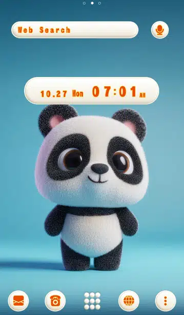 キュートなパンダ ホーム画面
