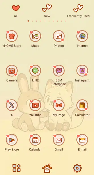 Bunny and Fox Cuties Drawer (App list)