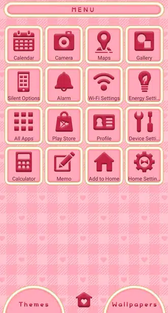 Gingham Hearts Menu
