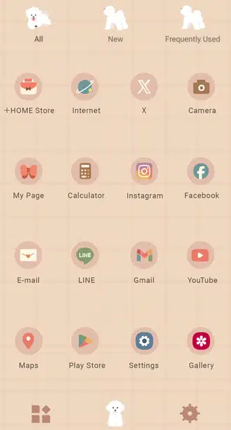 Fluffy Bichon Frisé Drawer (App list)