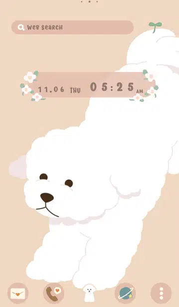 ふわふわビションフリーゼ ホーム画面