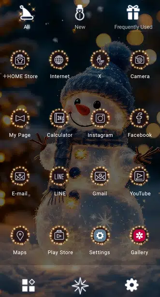 Twinkling Snowman Drawer (App list)