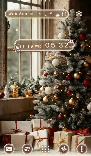 Window-Side Christmas Tree Home Screen