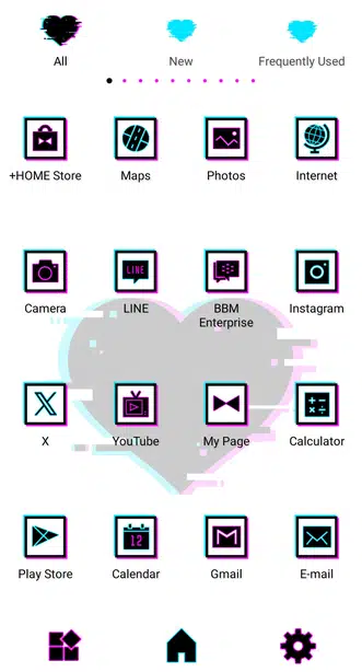 Glitching Heart Drawer (App list)