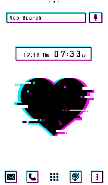 Glitching Heart Home Screen
