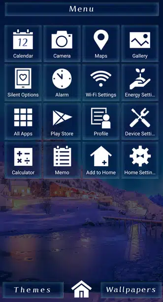 Aurora Winterscape Menu