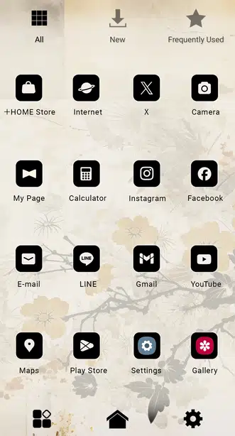 Golden Flowers Drawer (App list)