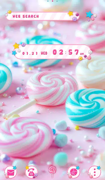 Pastel Lollipops Home Screen