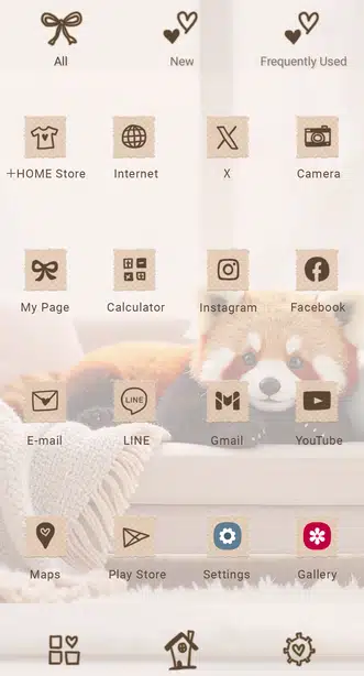 Cozy Red Panda Drawer (App list)