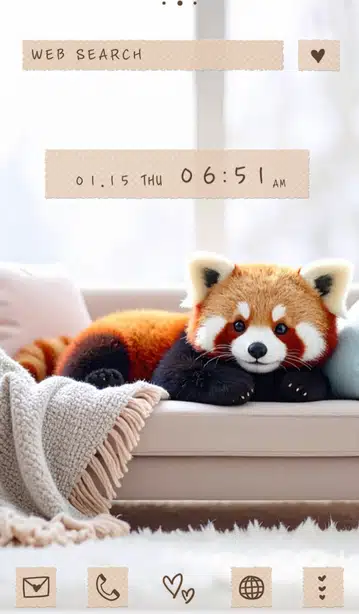 くつろぎレッサーパンダ ホーム画面