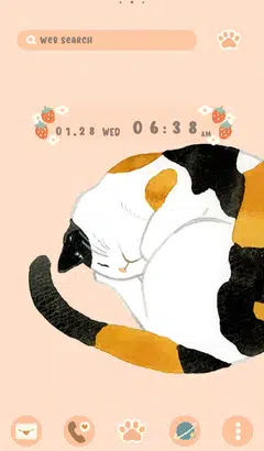 おやすみ猫  ホーム画面