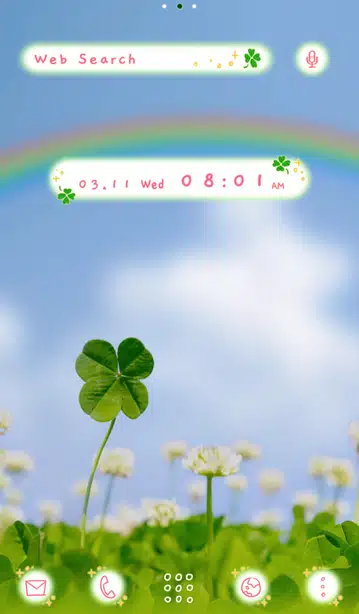 Rainbows and Clovers Home Screen