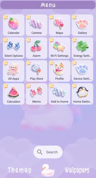 Pastel Animals Menu