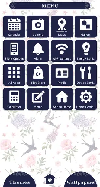 Swallows and Spring Flowers Menu