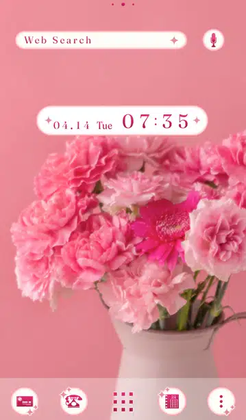 Pink Carnations Home Screen