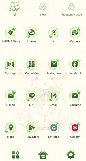 Fluffy Lamb and Clovers Drawer (App list)
