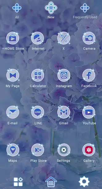 Refreshing Hydrangea Drawer (App list)