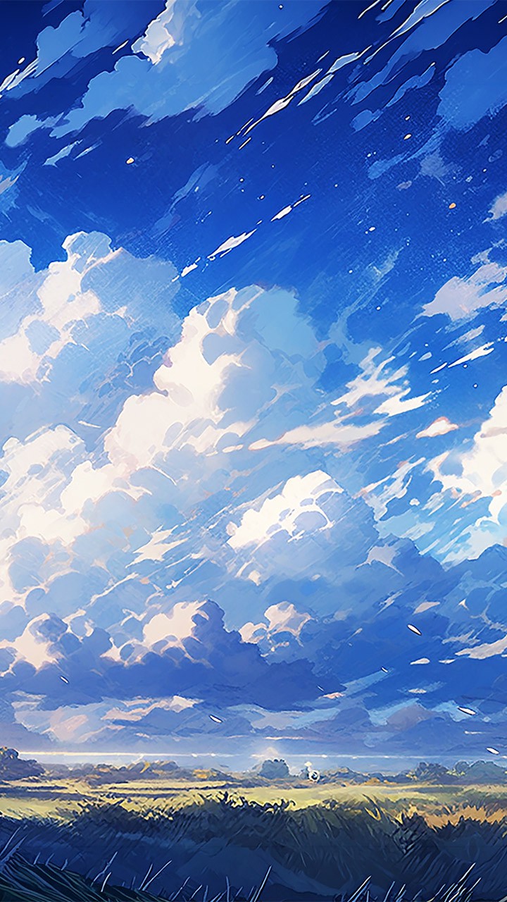 鮮やかな青空と入道雲