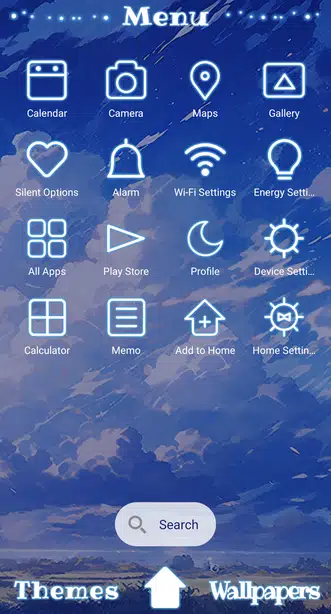 Clouds in the Vivid Blue Sky Menu