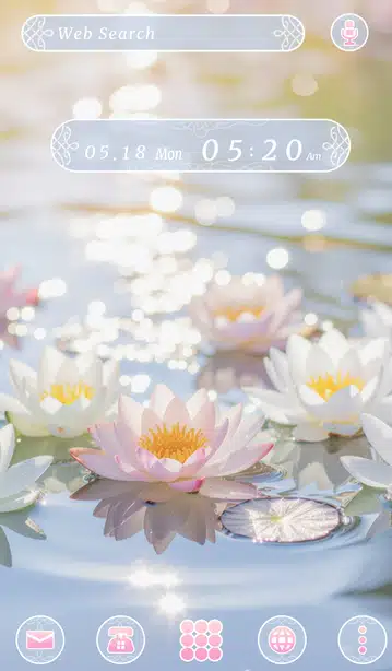 Soothing Water Lilies Home Screen