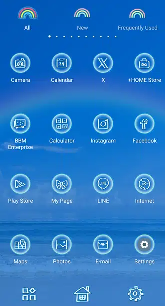 Rainbow on the Beach Drawer (App list)