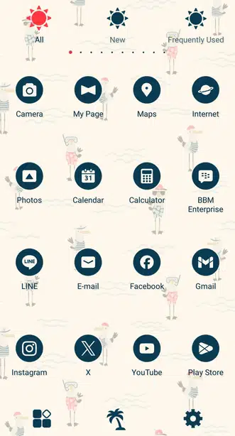 Swimsuit Seagulls Drawer (App list)