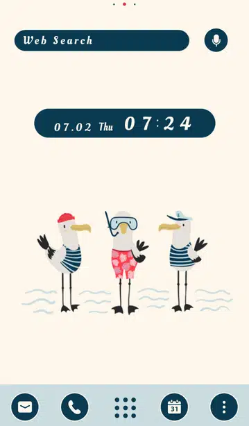 Swimsuit Seagulls Home Screen