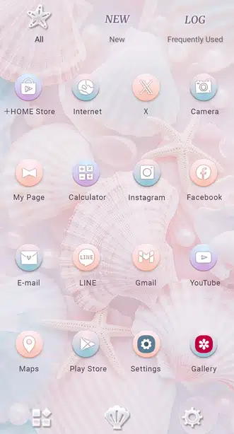 Mermaid Shells Drawer (App list)