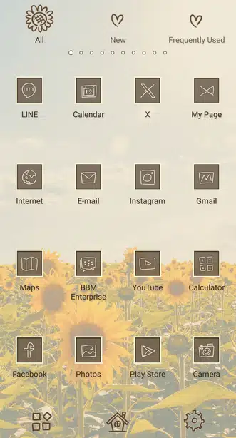 Glowing Sunflower Field Drawer (App list)