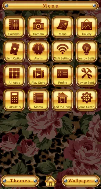 Leopard Print and Roses Menu