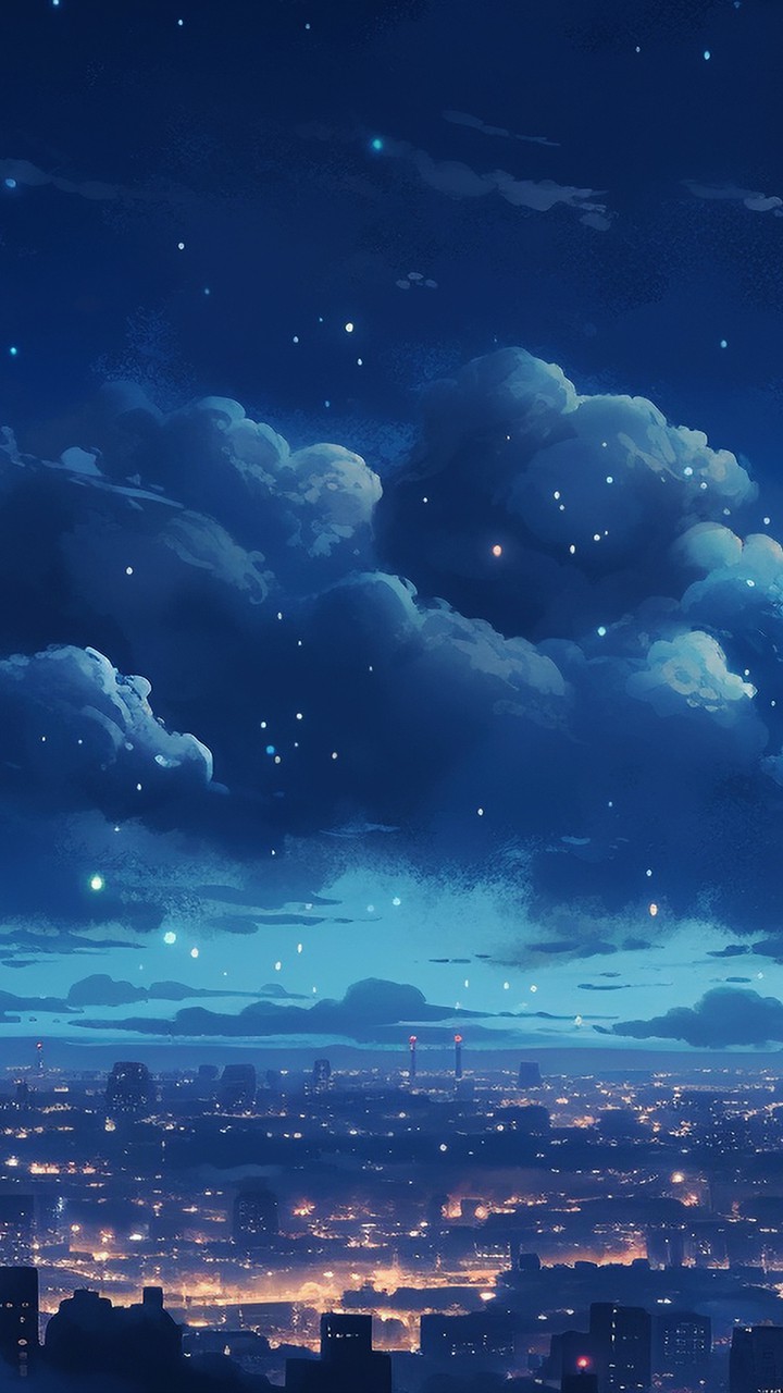 夜景と雲のファンタジー