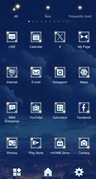 Fantasy Night Sky Drawer (App list)