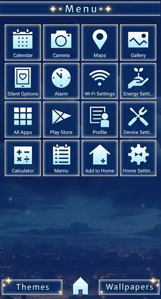 Fantasy Night Sky Menu