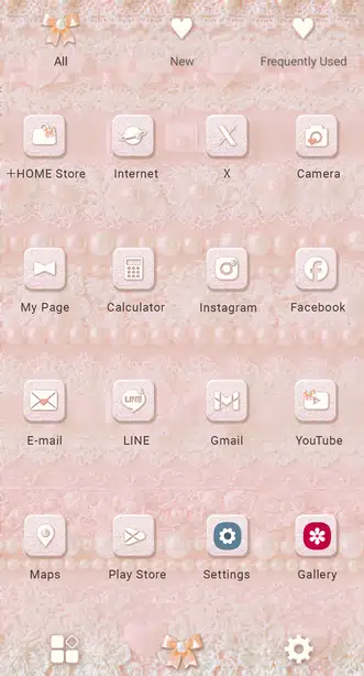 Coquette Pink and Lace Drawer (App list)