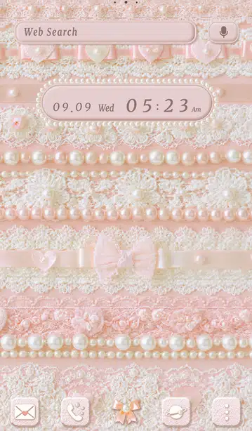 Coquette Pink and Lace Home Screen
