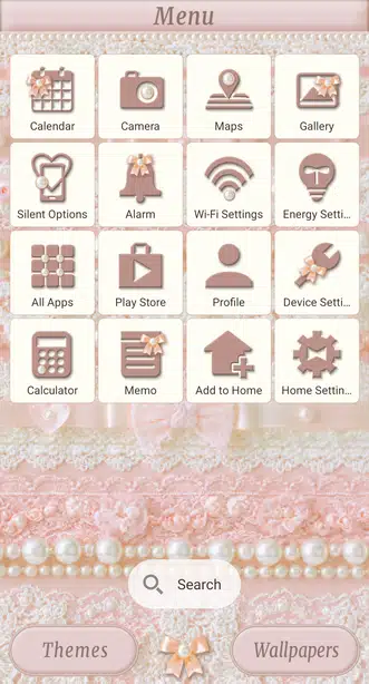 Coquette Pink and Lace Menu
