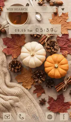 Fall Tea Time Home Screen