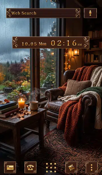 Cozy Rainy Days Home Screen