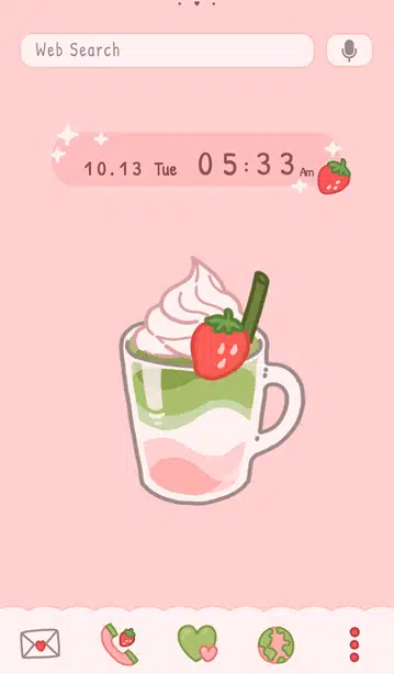 Strawberry Matcha Latte Home Screen