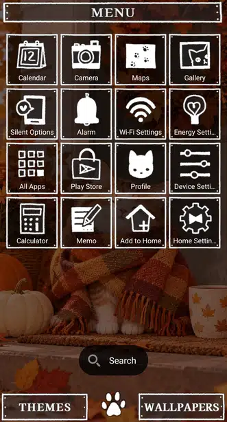 Cozy Autumn Kitty Menu