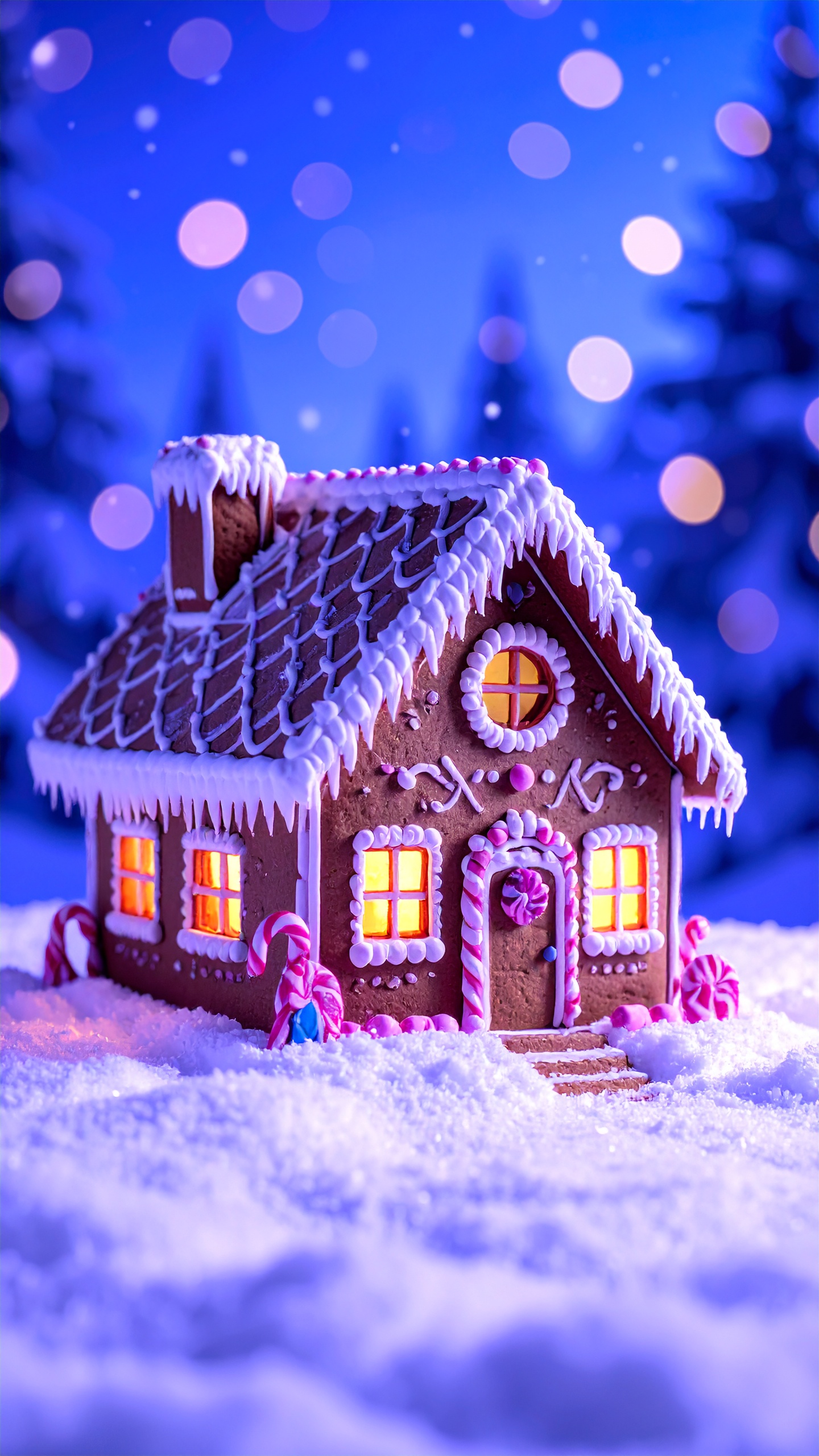 細部まで作り込まれたジンジャーブレッドハウスの描写